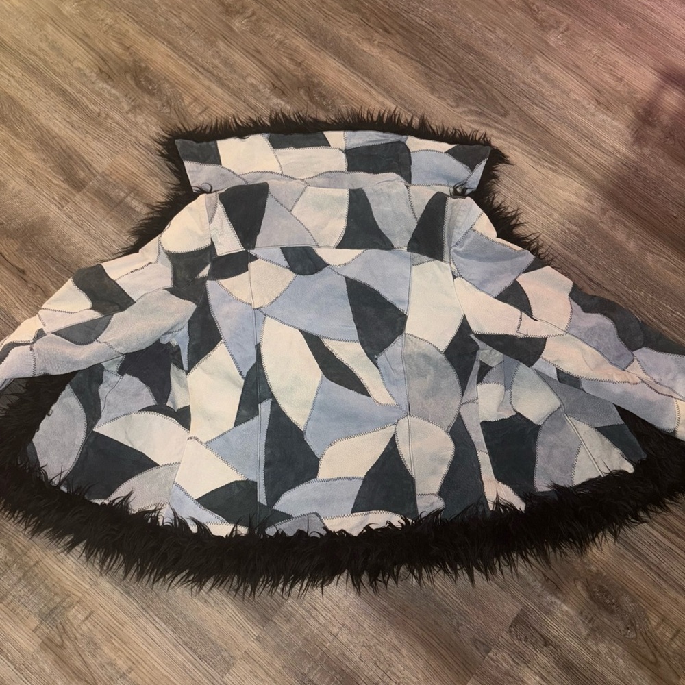 Leather Penny Lane Patchwork Coat - image 5